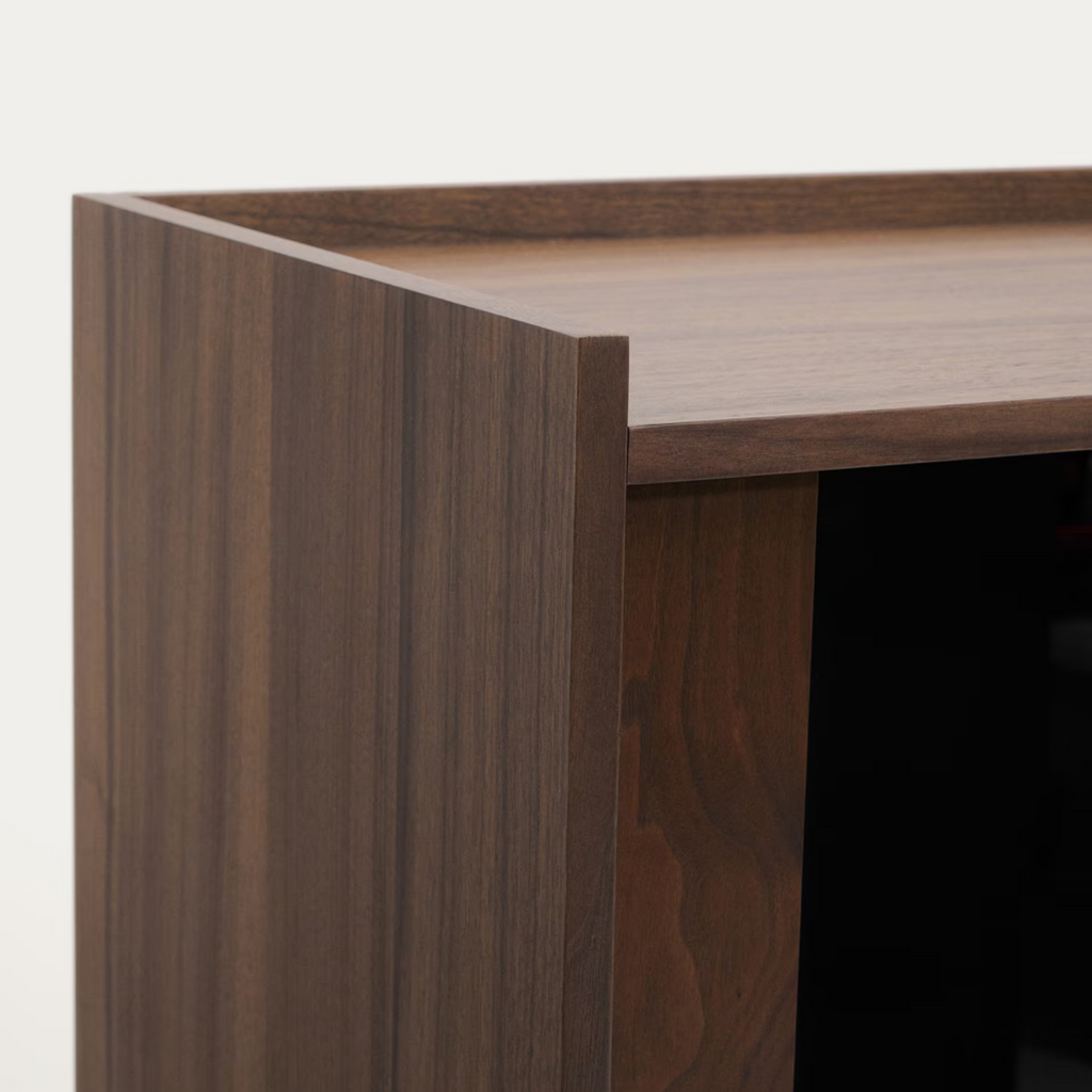 Meuble de rangement en noyer brun de style Mid-Century avec rangement pour le salon