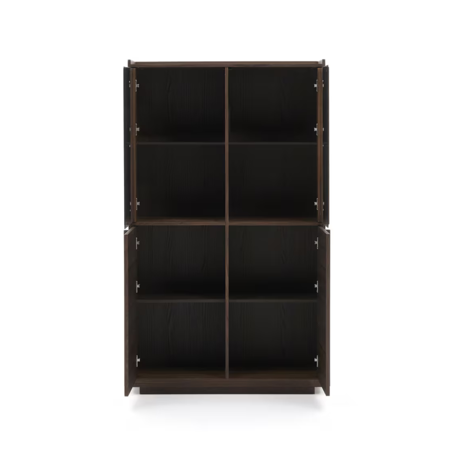 Meuble de rangement en noyer brun de style Mid-Century avec rangement pour le salon