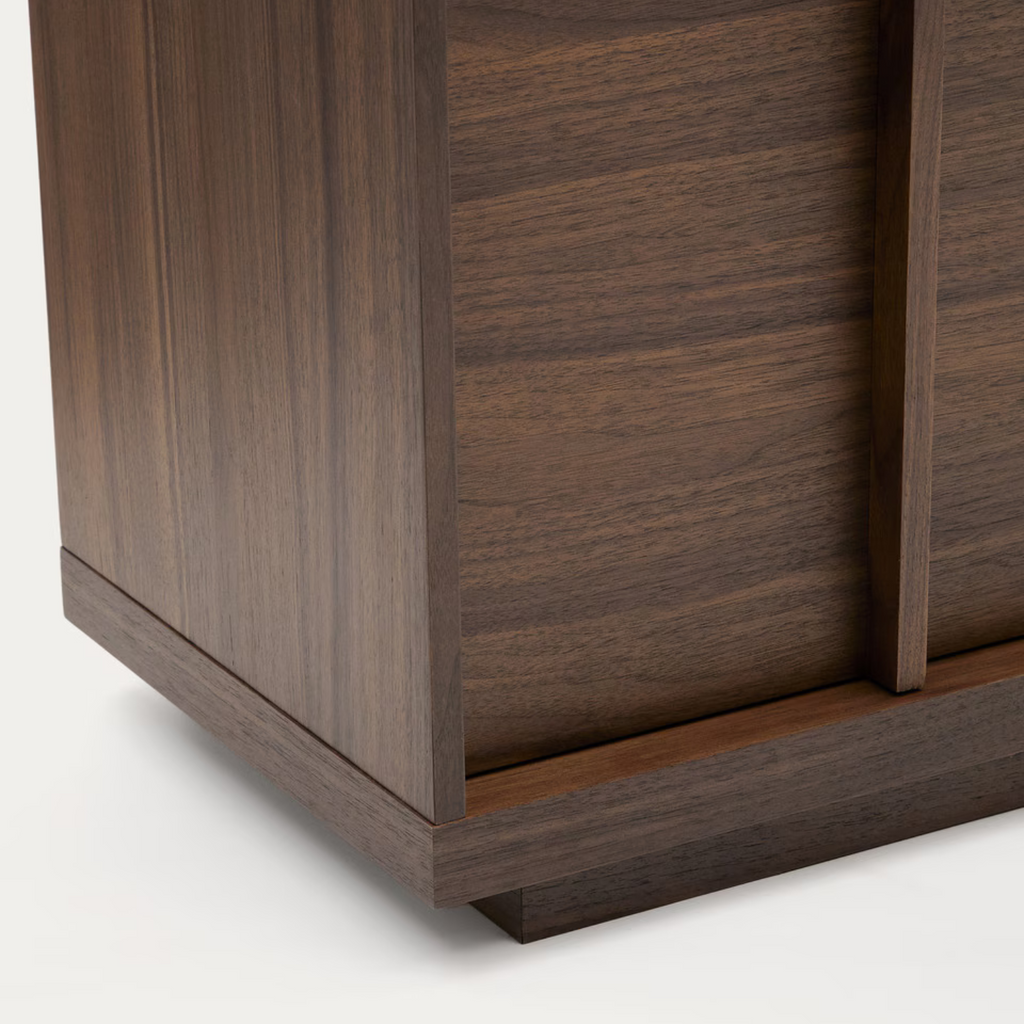 Meuble de rangement en noyer brun de style Mid-Century avec rangement pour le salon