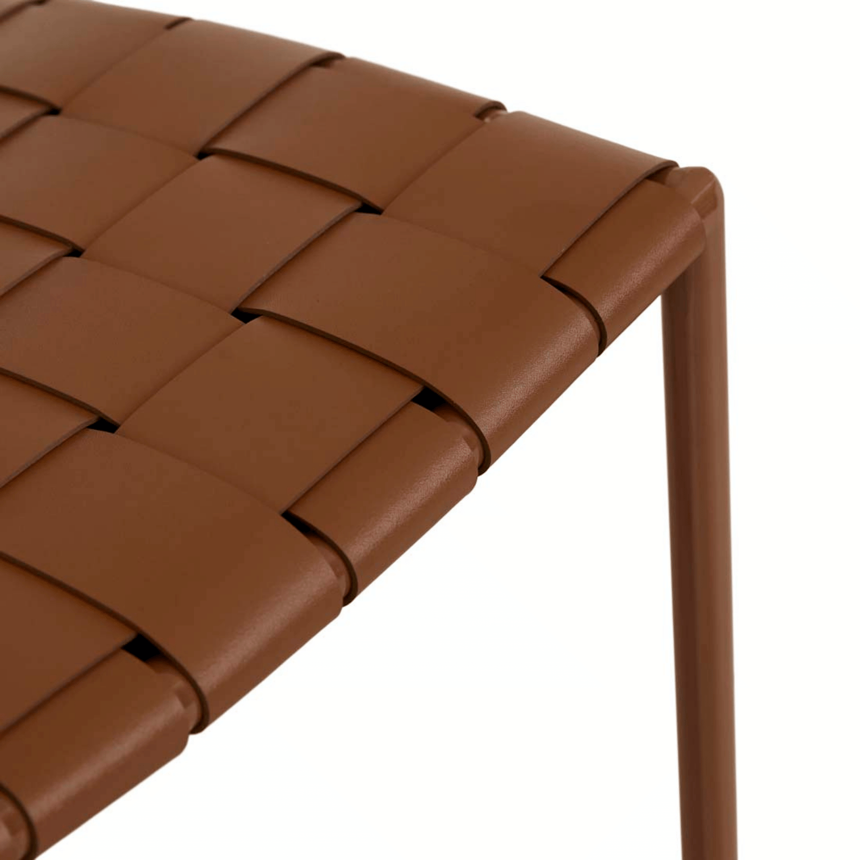 Tabouret de bar mi-siècle en cuir couleur sable avec pieds en métal laqué époxy pour cuisine