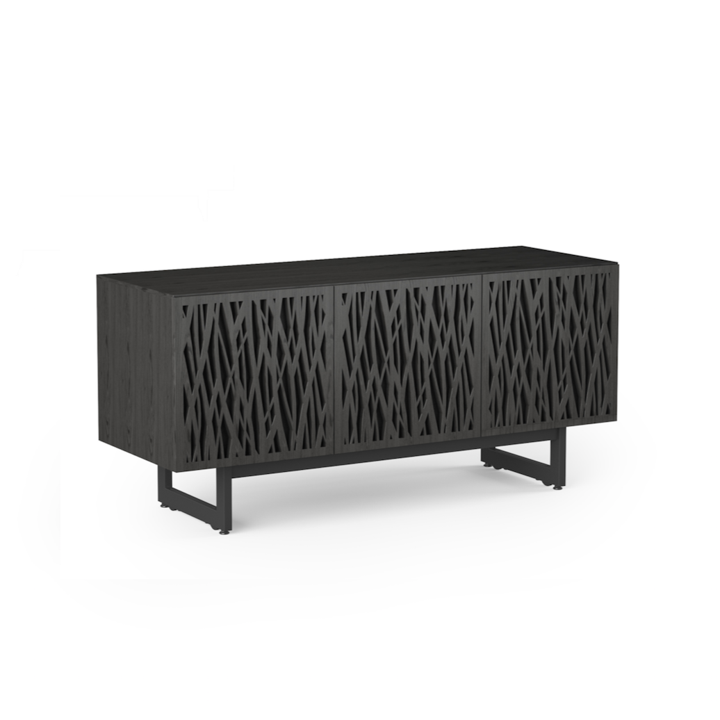 Meuble TV en frêne anthracite pour salon