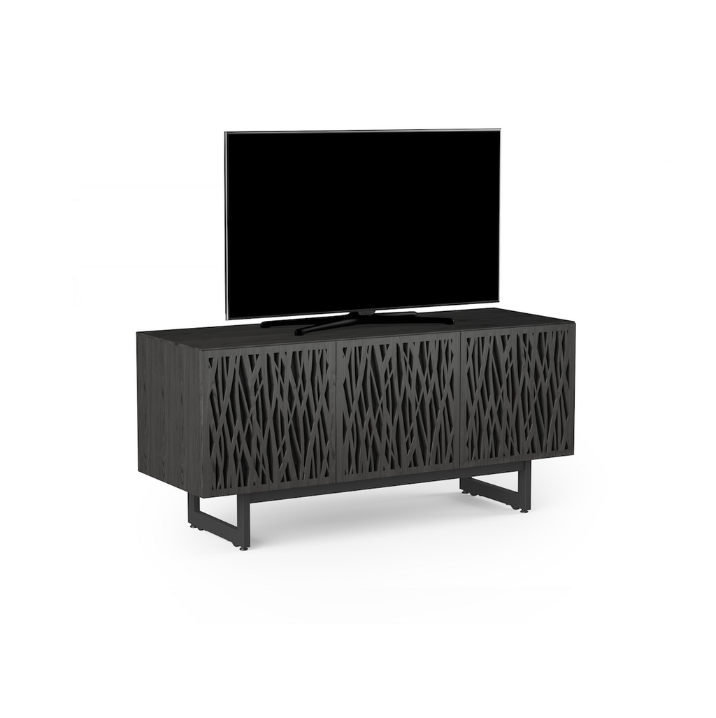 Meuble TV en frêne anthracite pour salon