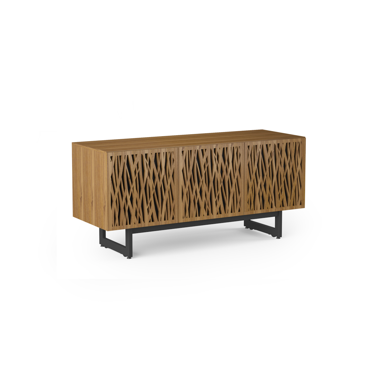 Meuble TV en noyer naturel pour salon