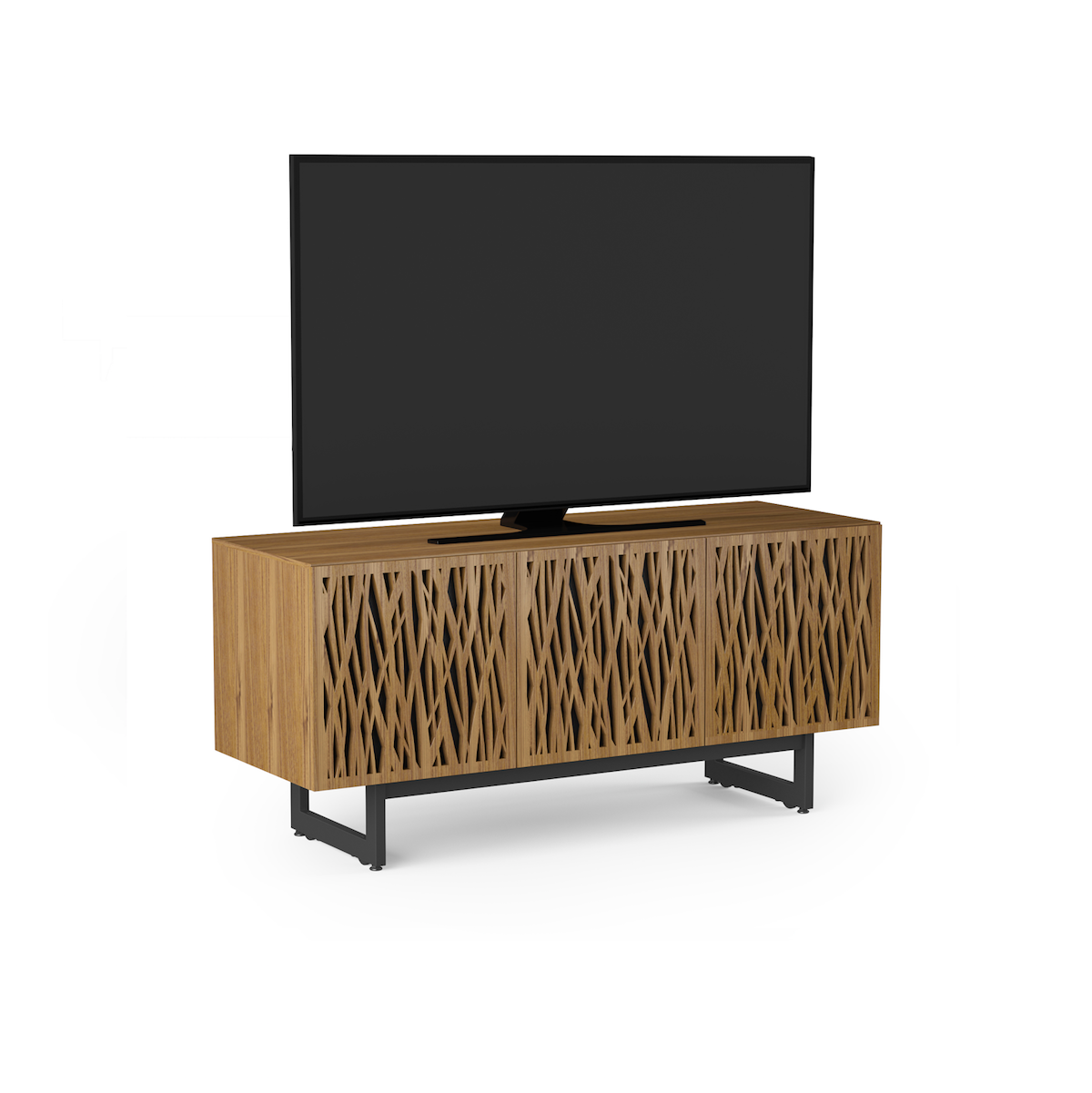 Meuble TV en noyer naturel pour salon