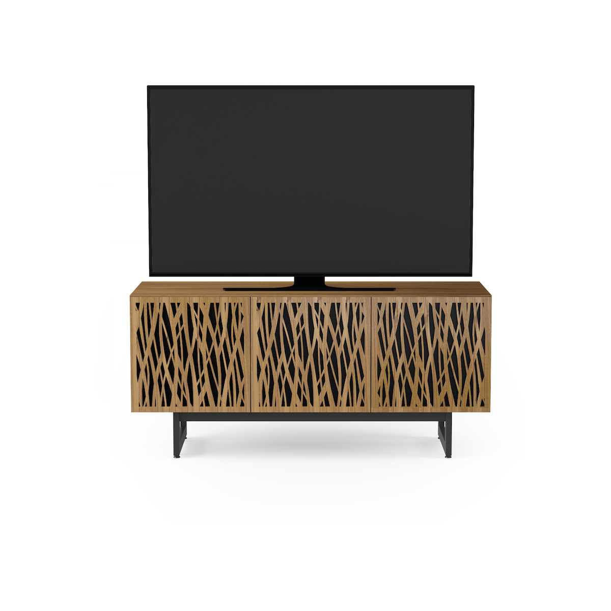 Meuble TV en noyer naturel pour salon