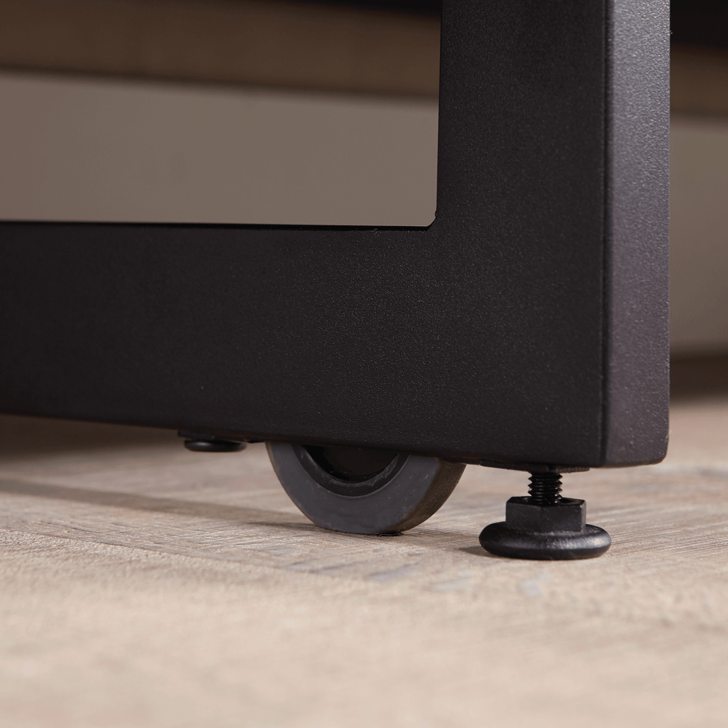 Meuble TV en noyer naturel de style Mid-Century pour salon