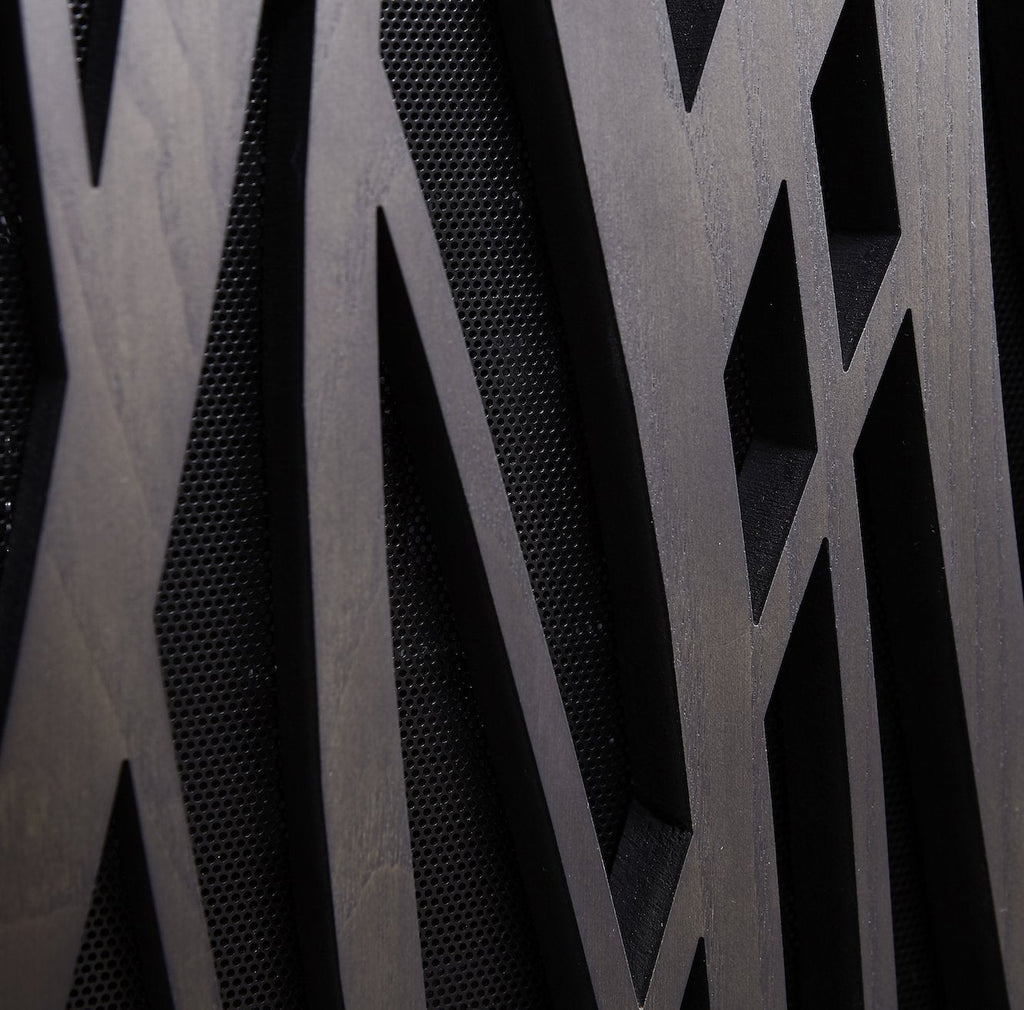 Meuble TV en frêne anthracite pour salon
