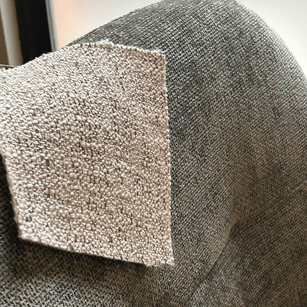 Chaise de salle à manger minimaliste en tissu beige