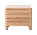 Table de chevet minimaliste naturelle avec tiroir à fermeture douce pour chambre à coucher