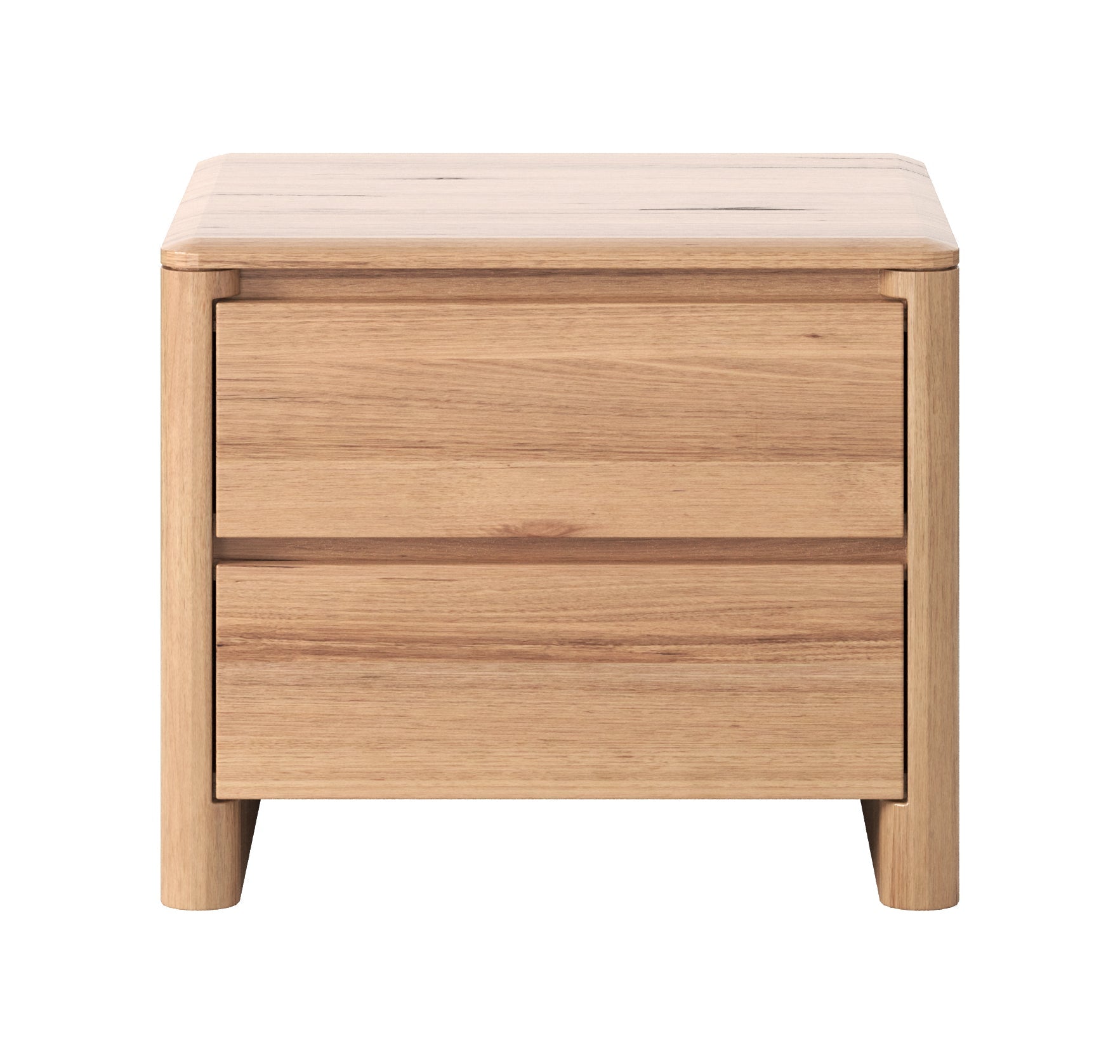 Table de chevet minimaliste naturelle avec tiroir à fermeture douce pour chambre à coucher