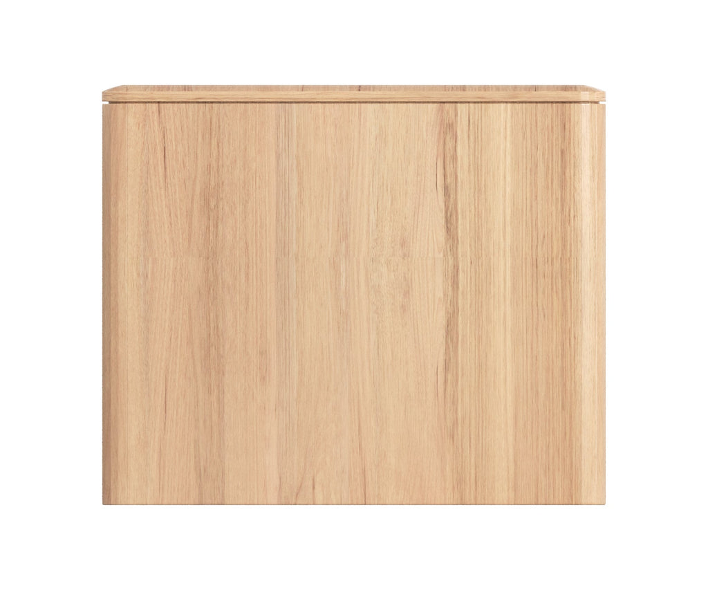 Table de chevet minimaliste naturelle avec tiroir à fermeture douce pour chambre à coucher