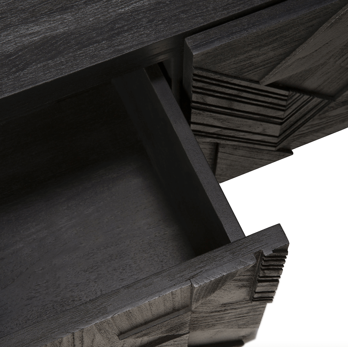 Meuble TV moderne noir en métal pour salon