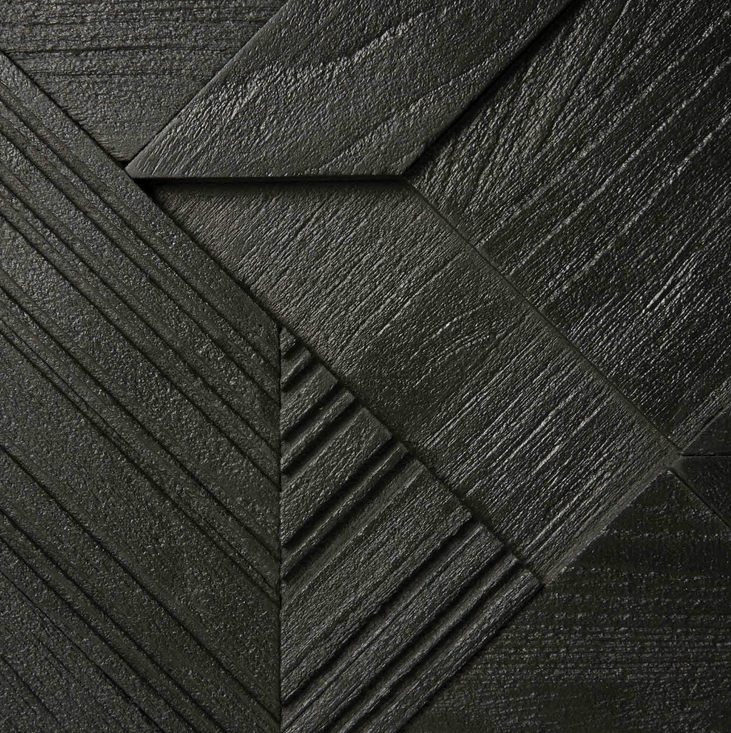 Meuble TV moderne noir en métal pour salon