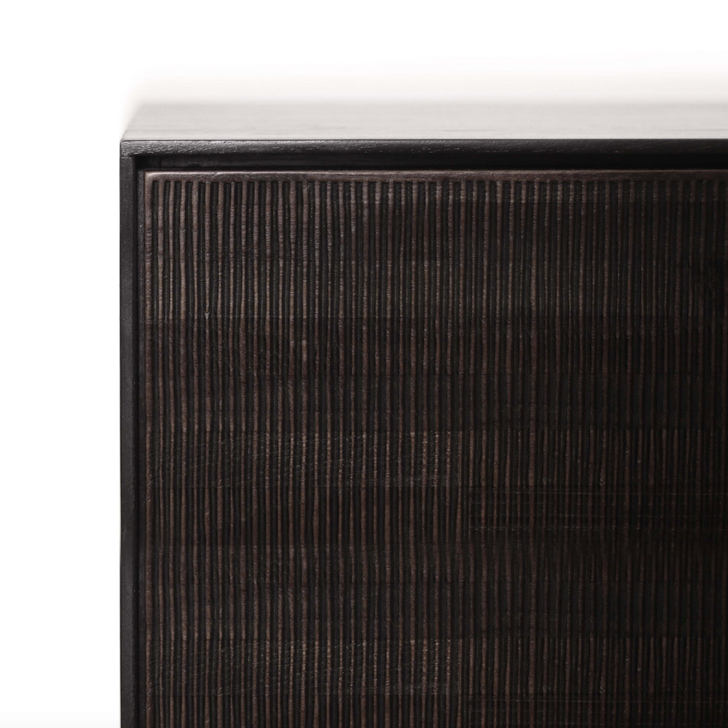 Meuble TV moderne noir en métal pour le salon