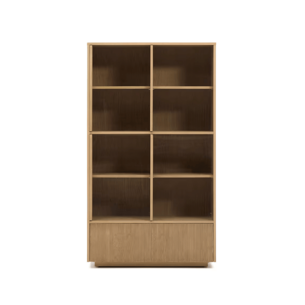 Meuble de rangement moderne en chêne avec rangement pour salon