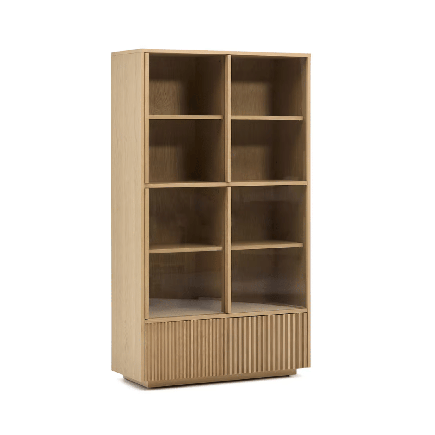 Meuble de rangement moderne en chêne avec rangement pour salon