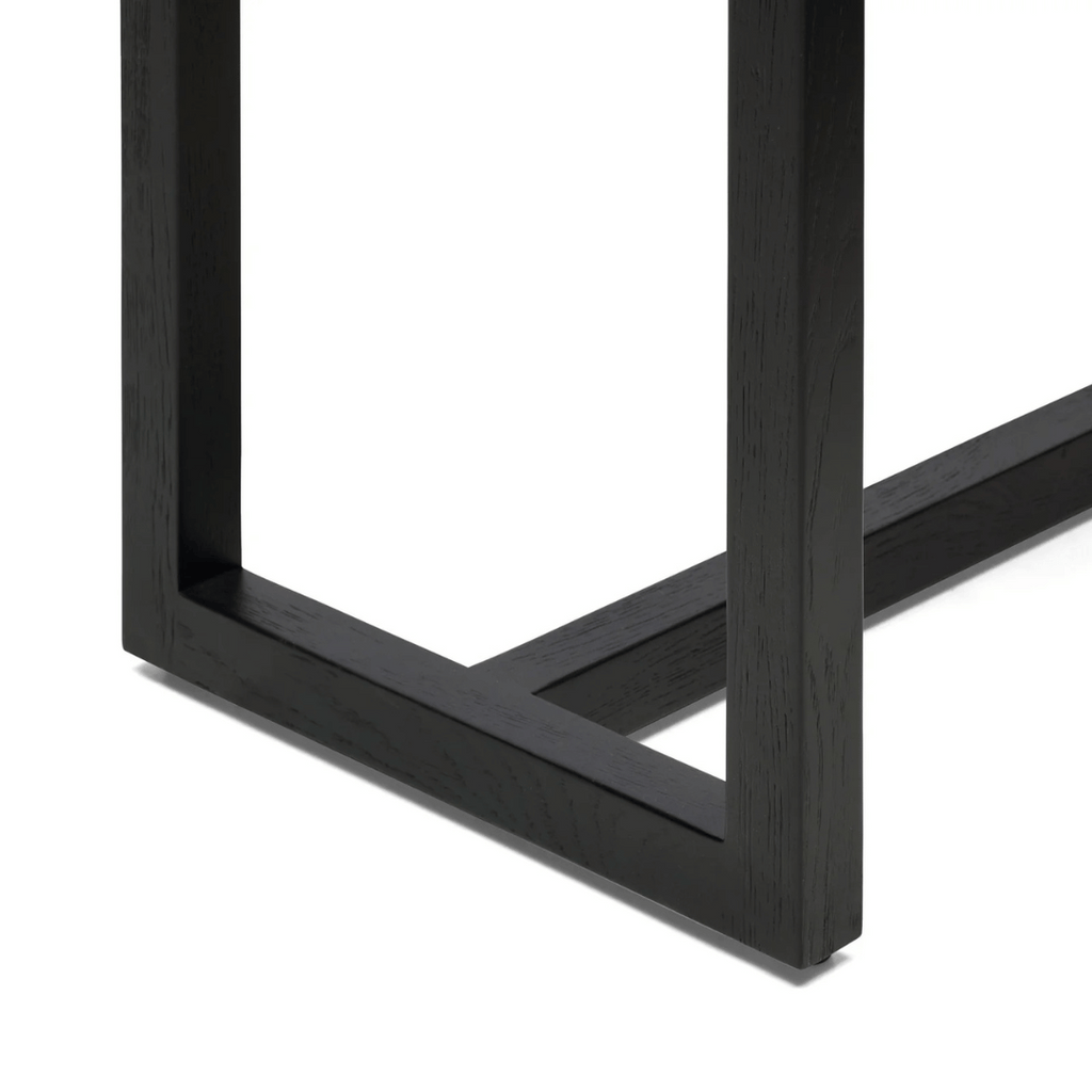 Meuble de rangement moderne en chêne noir avec rangement pour bureau