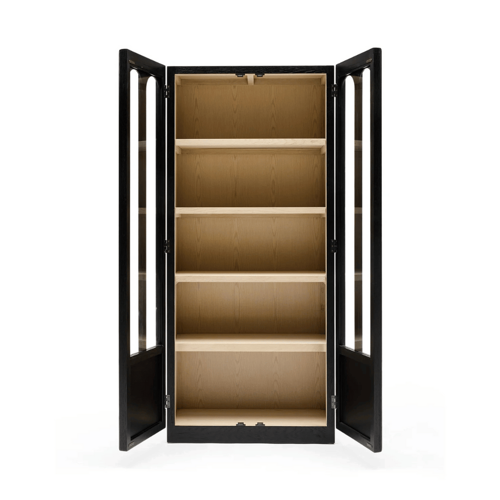 Meuble de rangement moderne en chêne noir pour le bureau