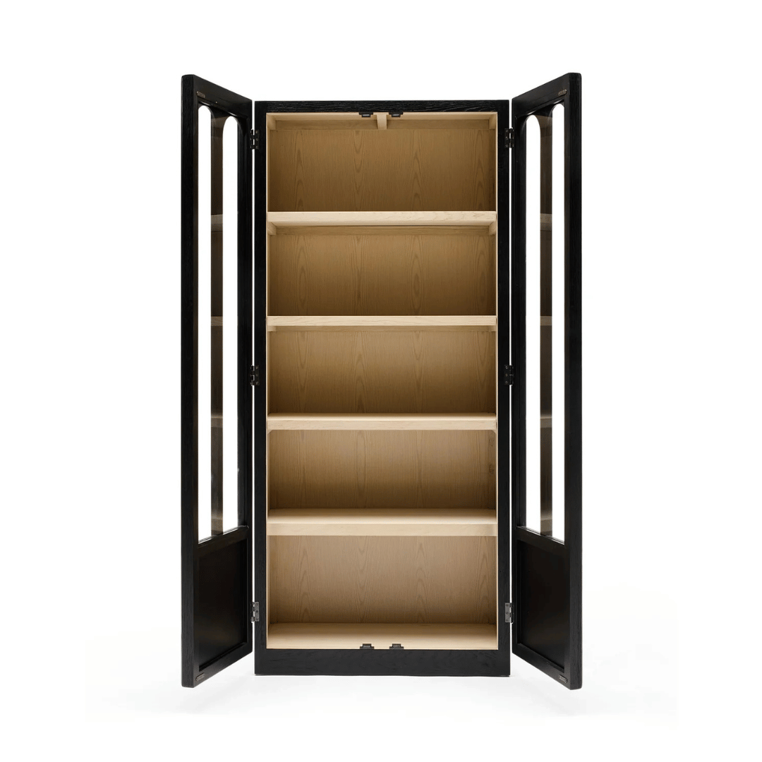 Meuble de rangement moderne en chêne noir pour le bureau