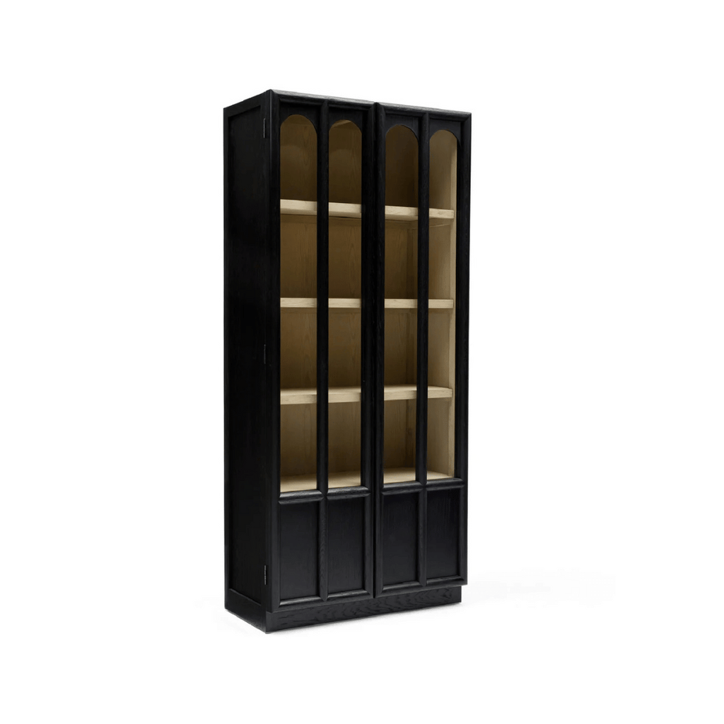 Meuble de rangement moderne en chêne noir pour le bureau