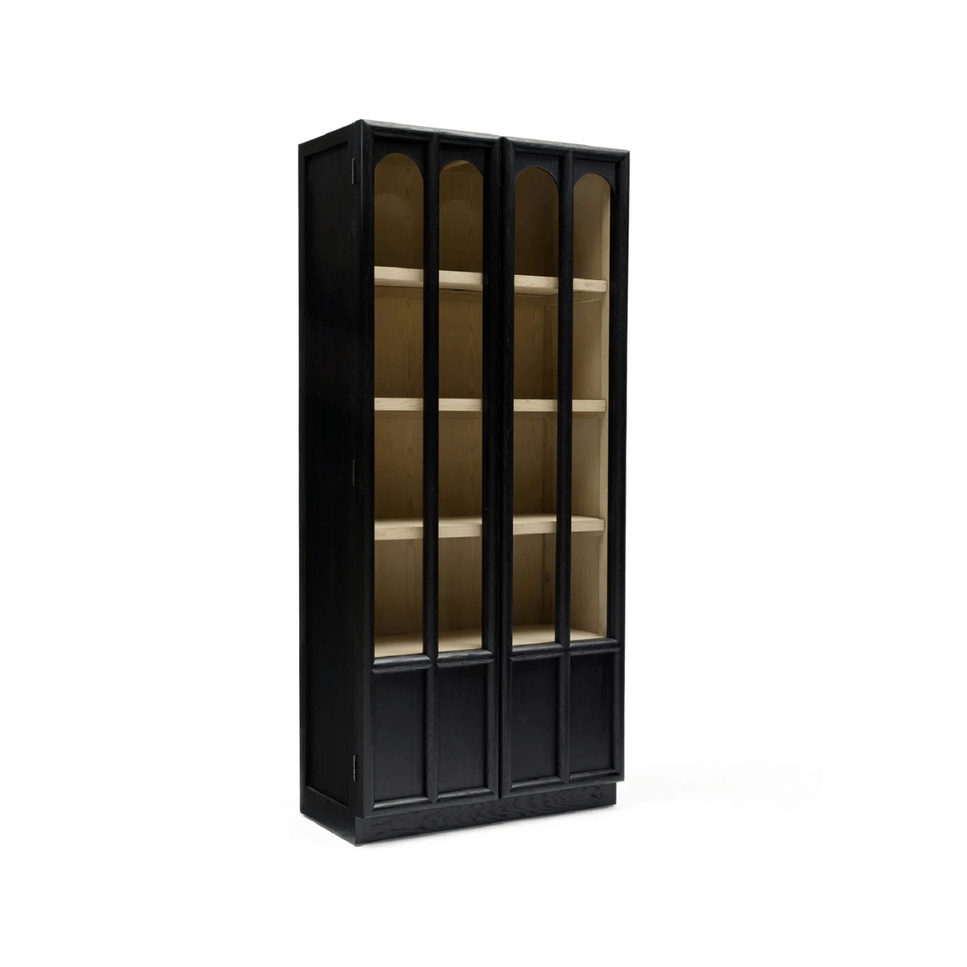 Meuble de rangement moderne en chêne noir pour le bureau