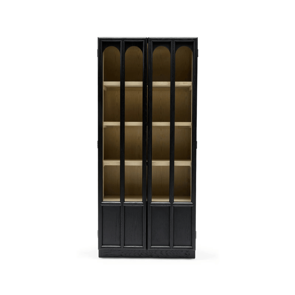 Meuble de rangement moderne en chêne noir pour le bureau
