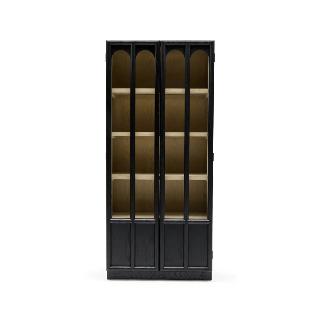 Meuble de rangement moderne en chêne noir pour le bureau