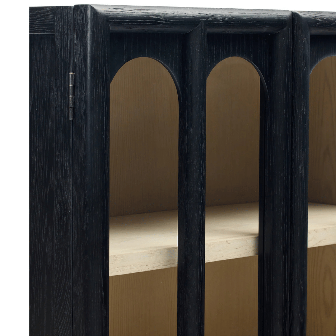 Meuble de rangement moderne en chêne noir pour le bureau