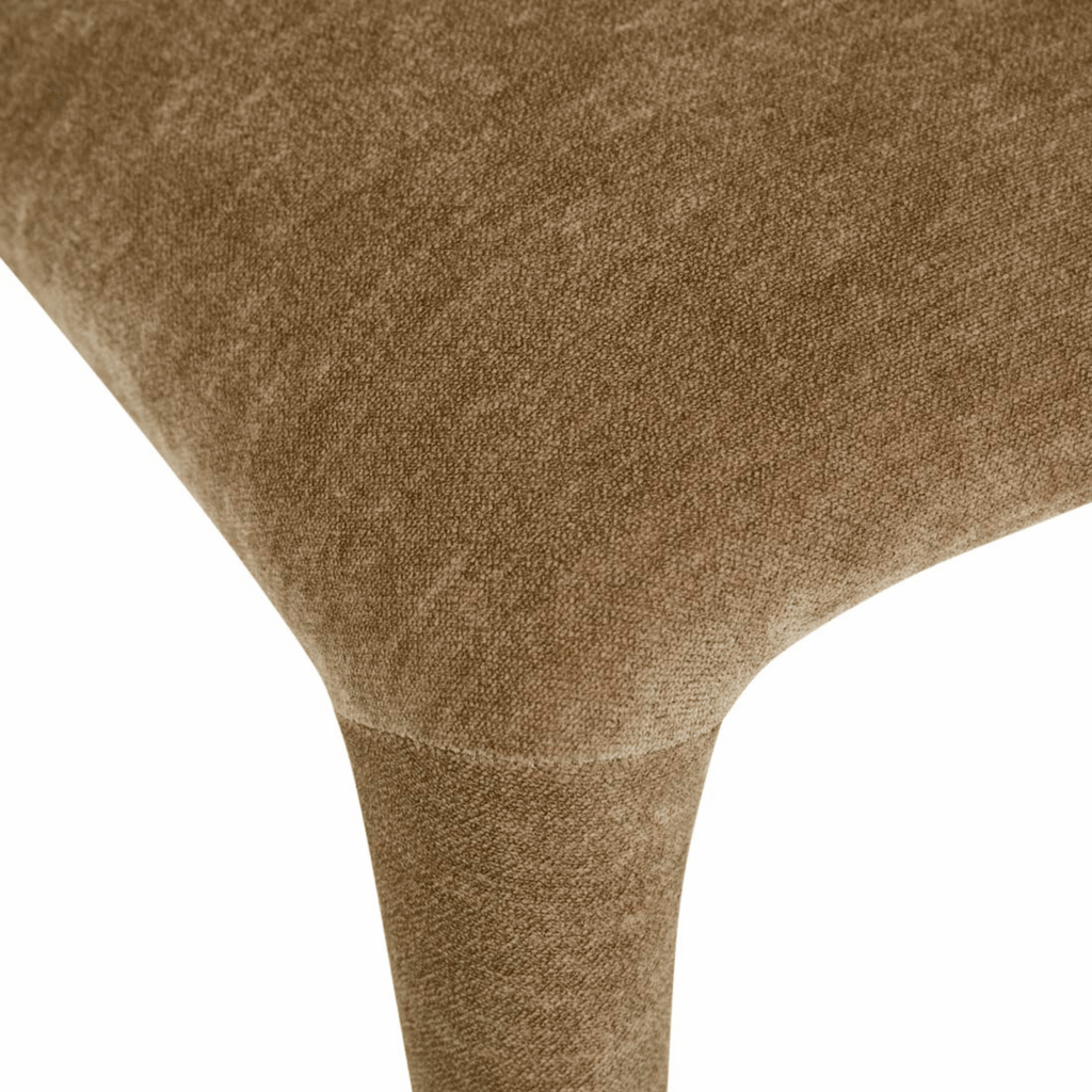 Chaise de salle à manger en velours tapissée pour salle à manger