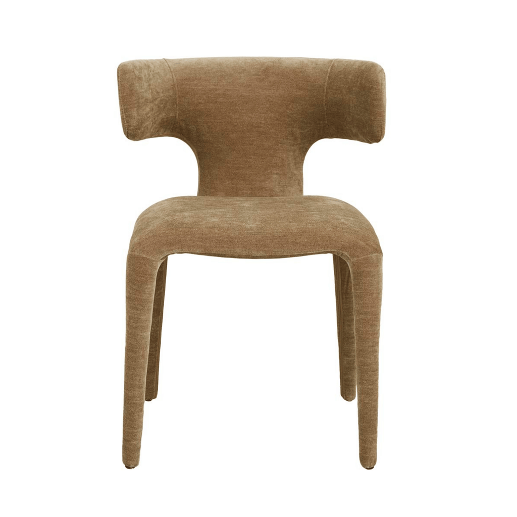 Chaise de salle à manger en velours tapissée pour salle à manger