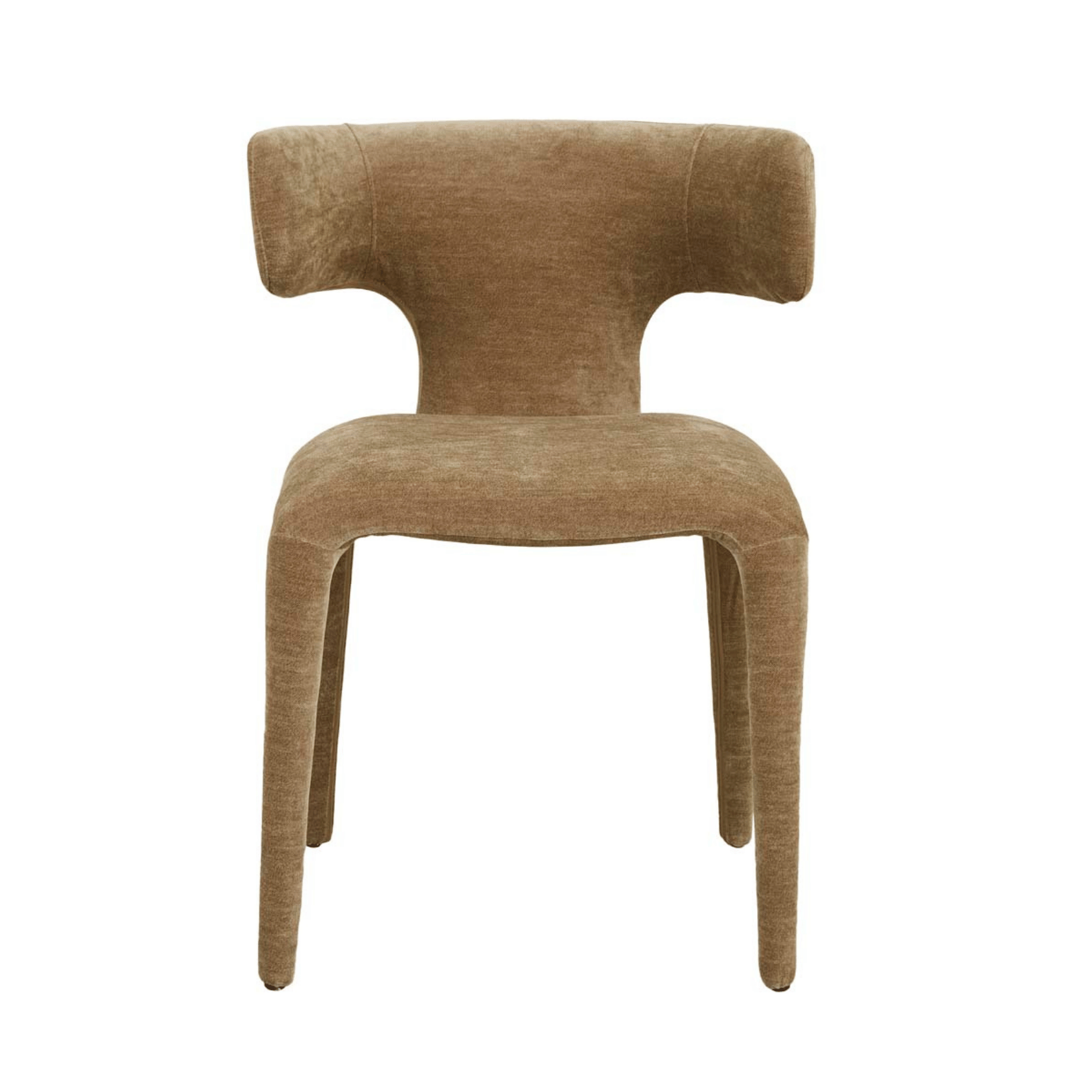Chaise de salle à manger en velours tapissée pour salle à manger