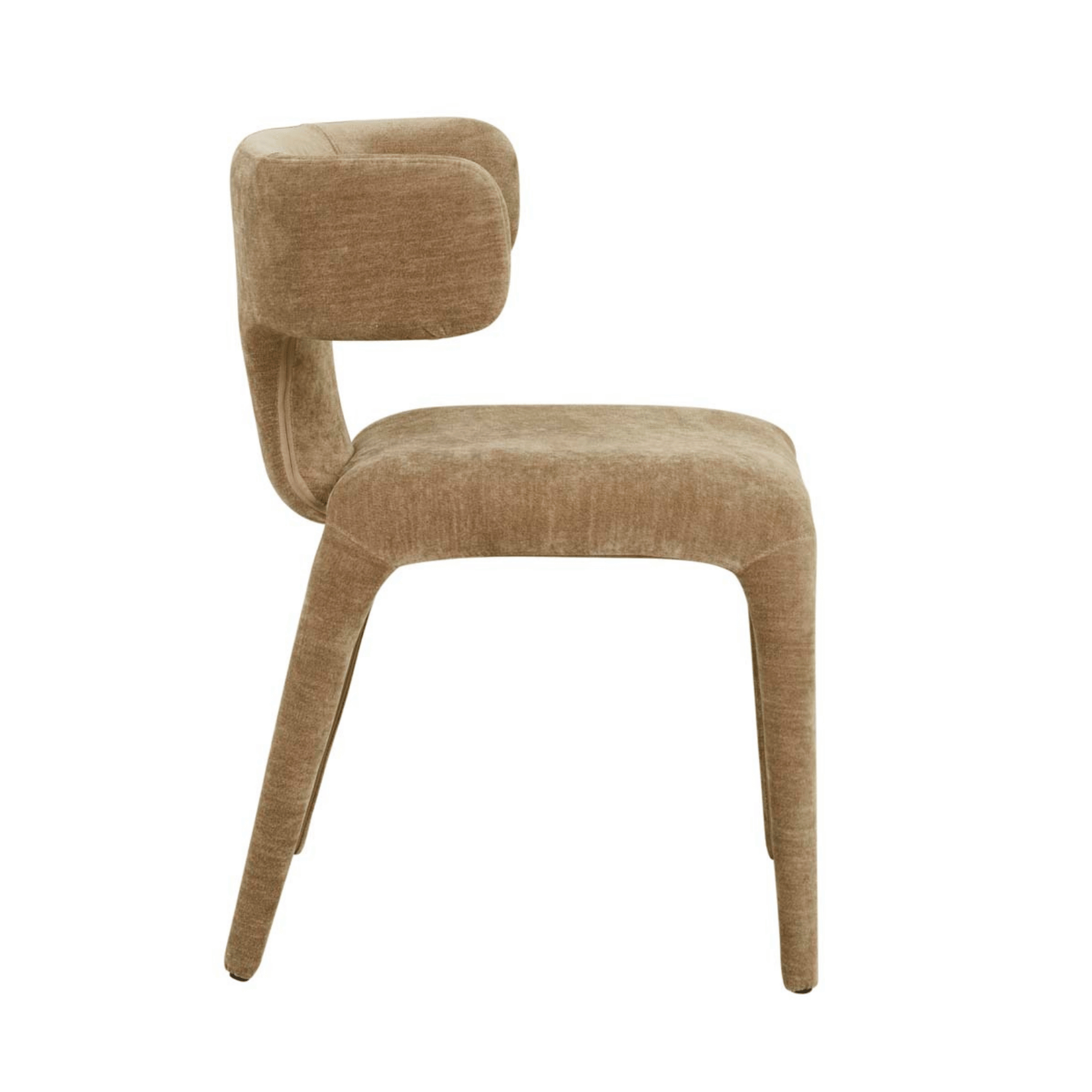 Chaise de salle à manger en velours tapissée pour salle à manger