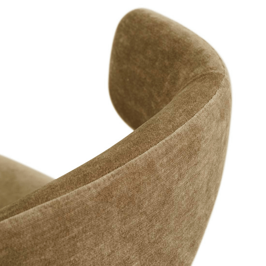 Chaise de salle à manger en velours tapissée pour salle à manger