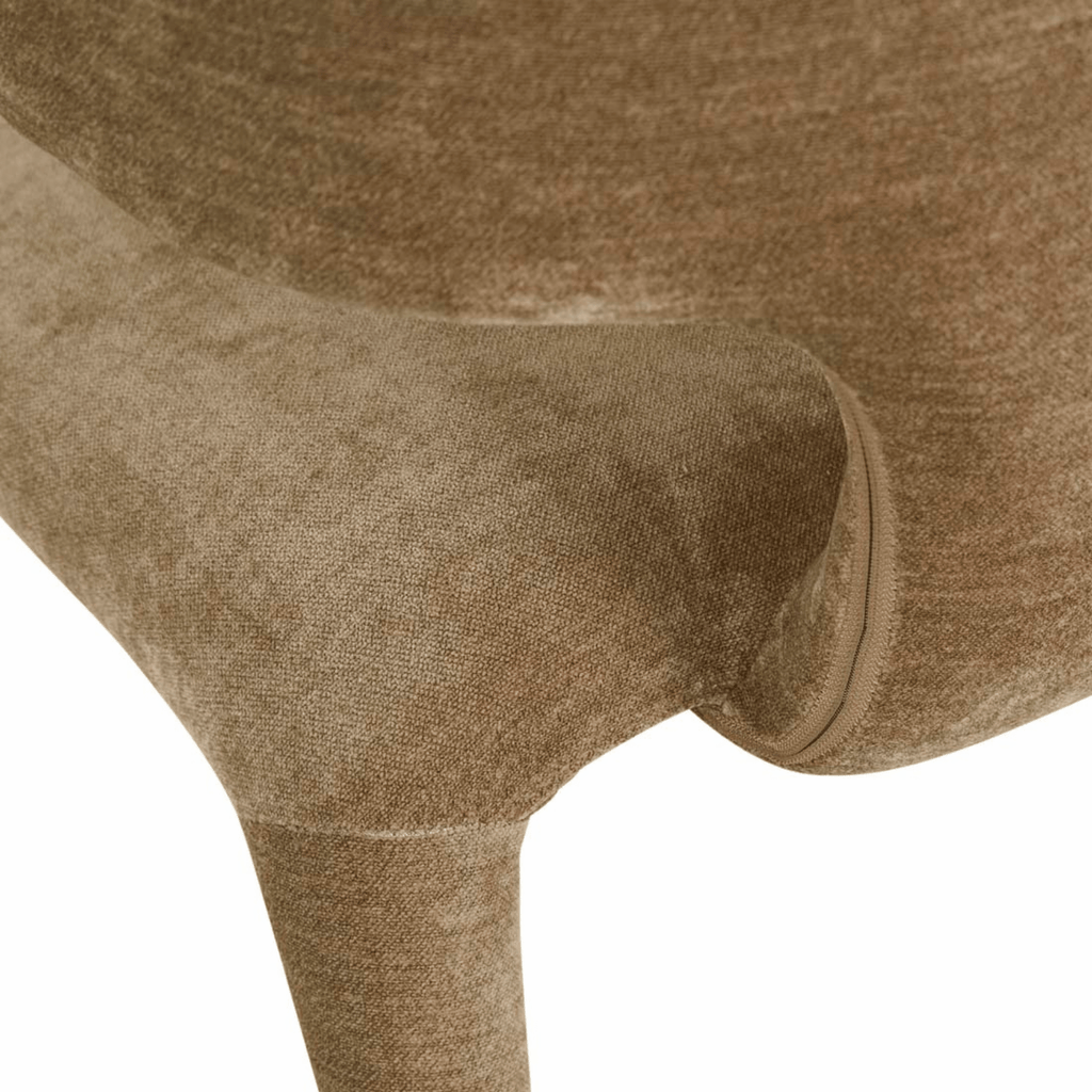 Chaise de salle à manger en velours tapissée pour salle à manger
