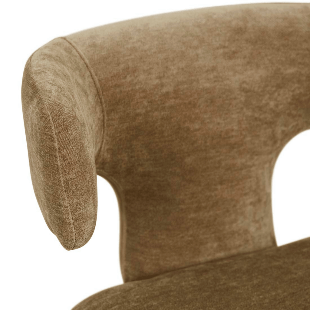 Chaise de salle à manger en velours tapissée pour salle à manger