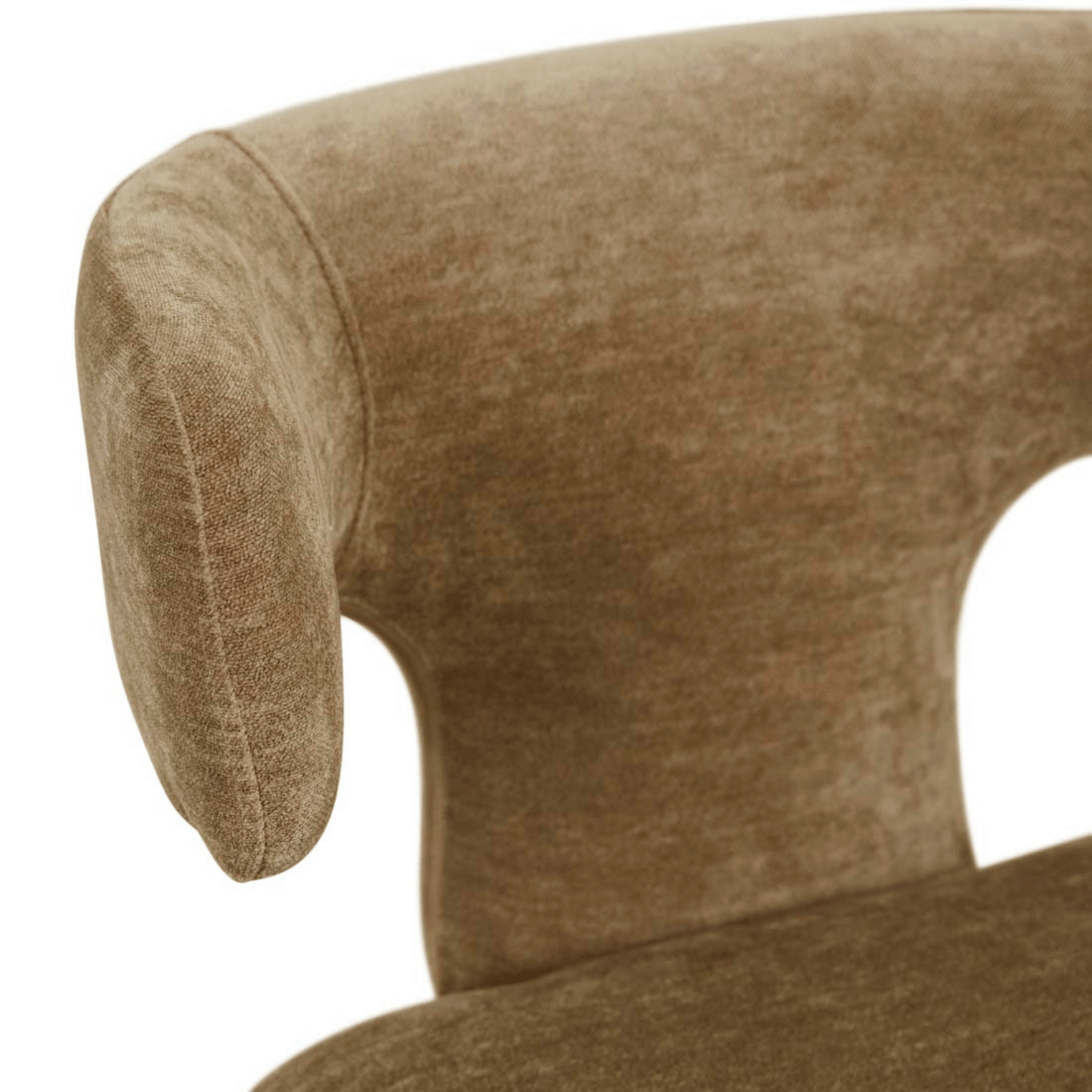 Chaise de salle à manger en velours tapissée pour salle à manger