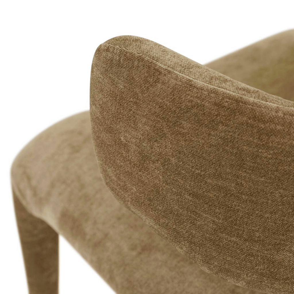 Chaise de salle à manger en velours tapissée pour salle à manger