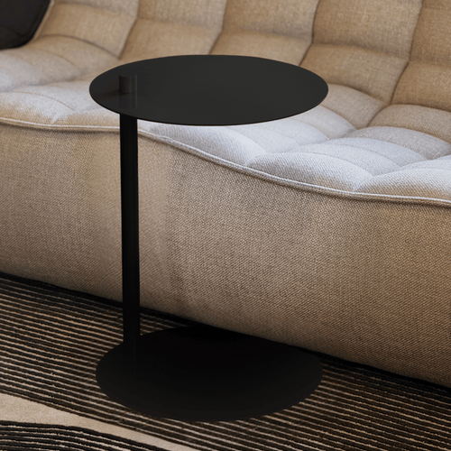 Table d'appoint en métal noir