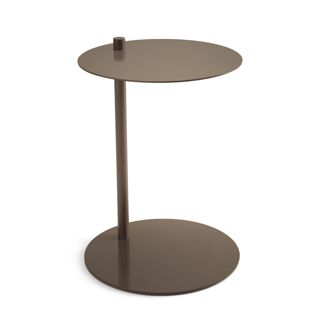 Table d'appoint en métal marron