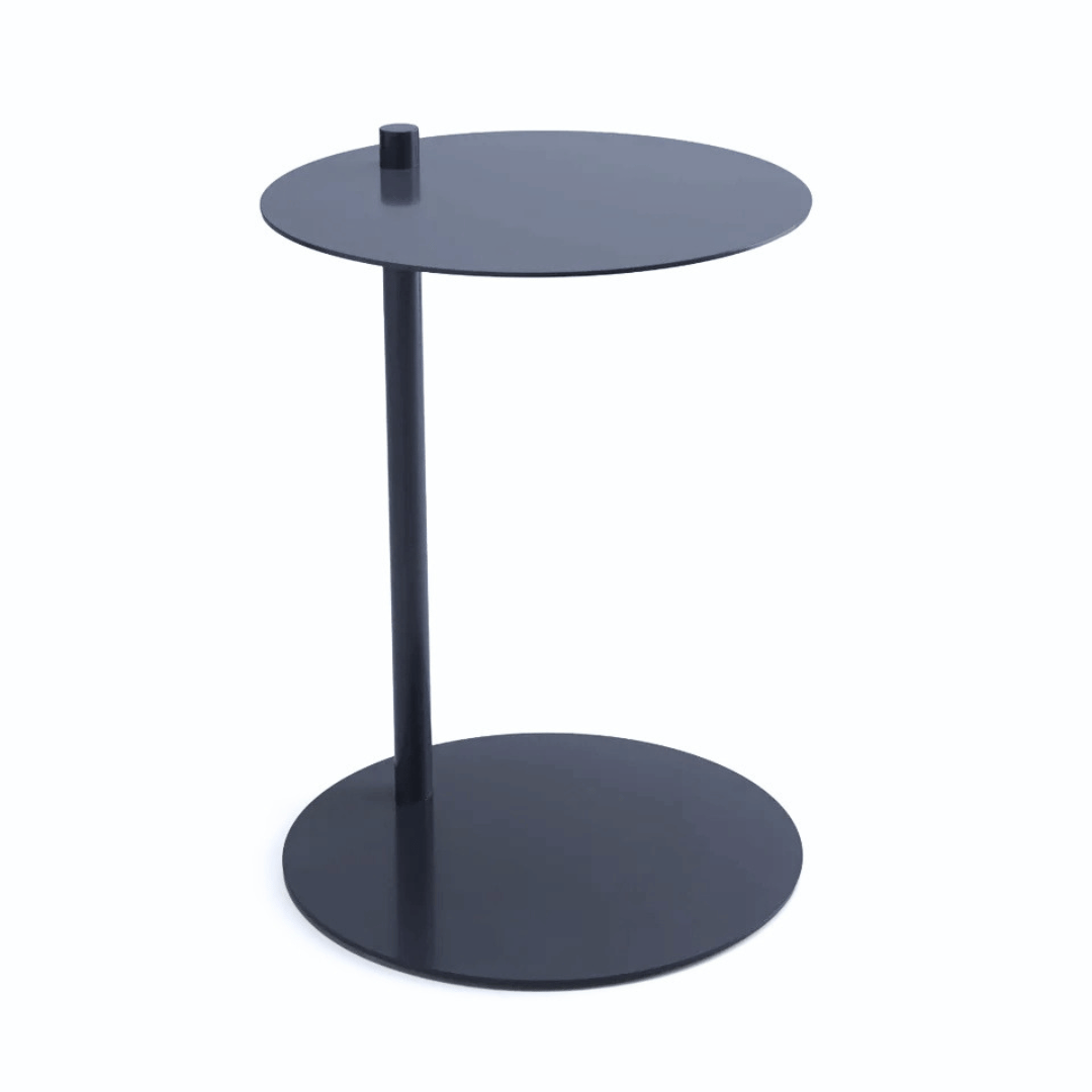 Table d'appoint latérale en métal bleu
