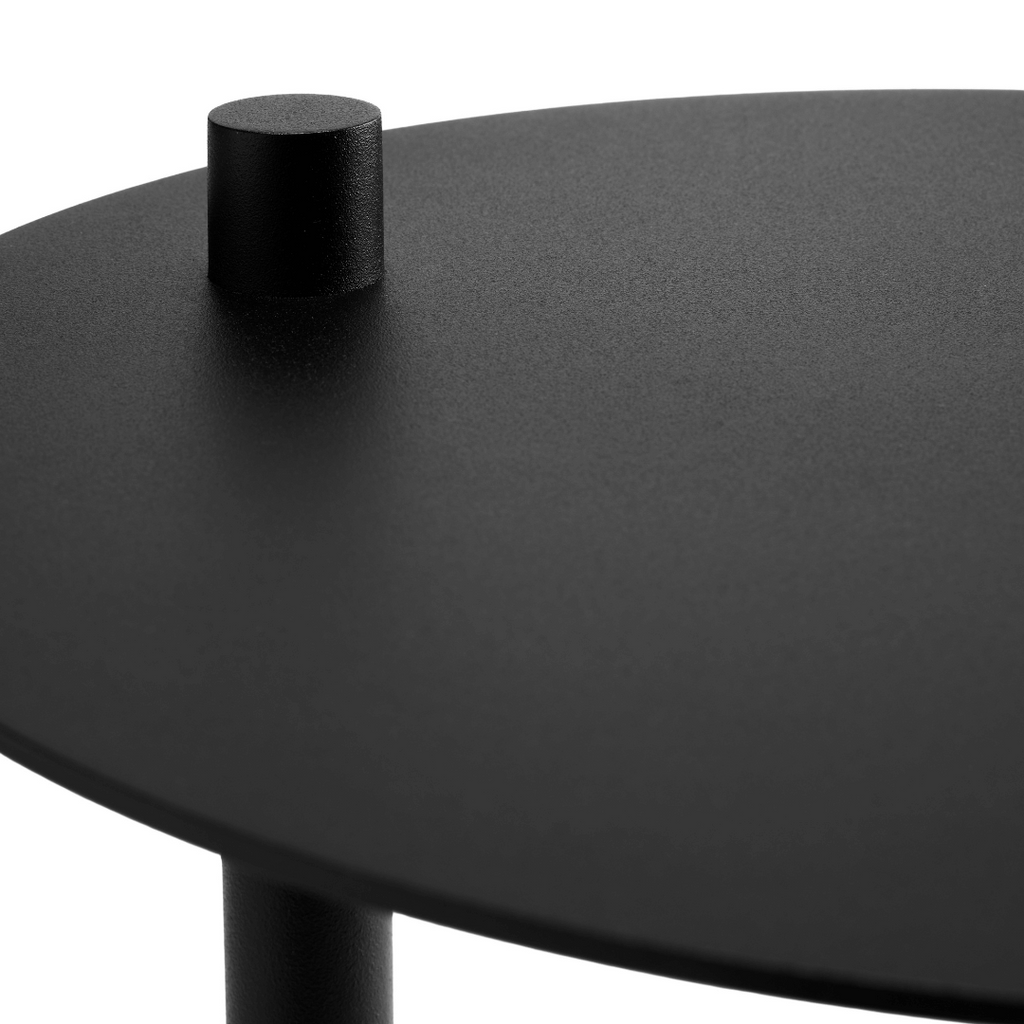 Table d'appoint en métal noir