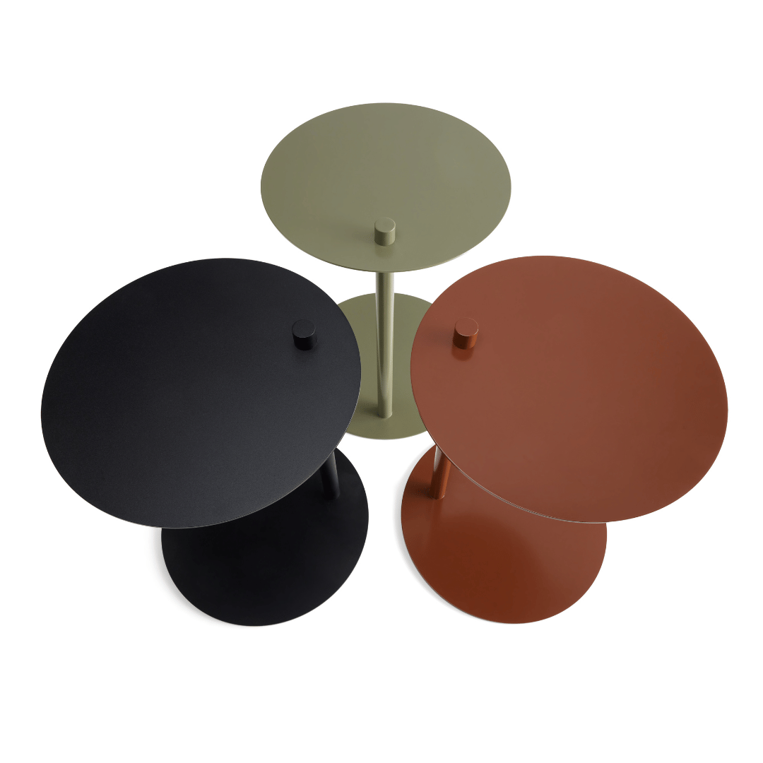 Table d'appoint en métal vert