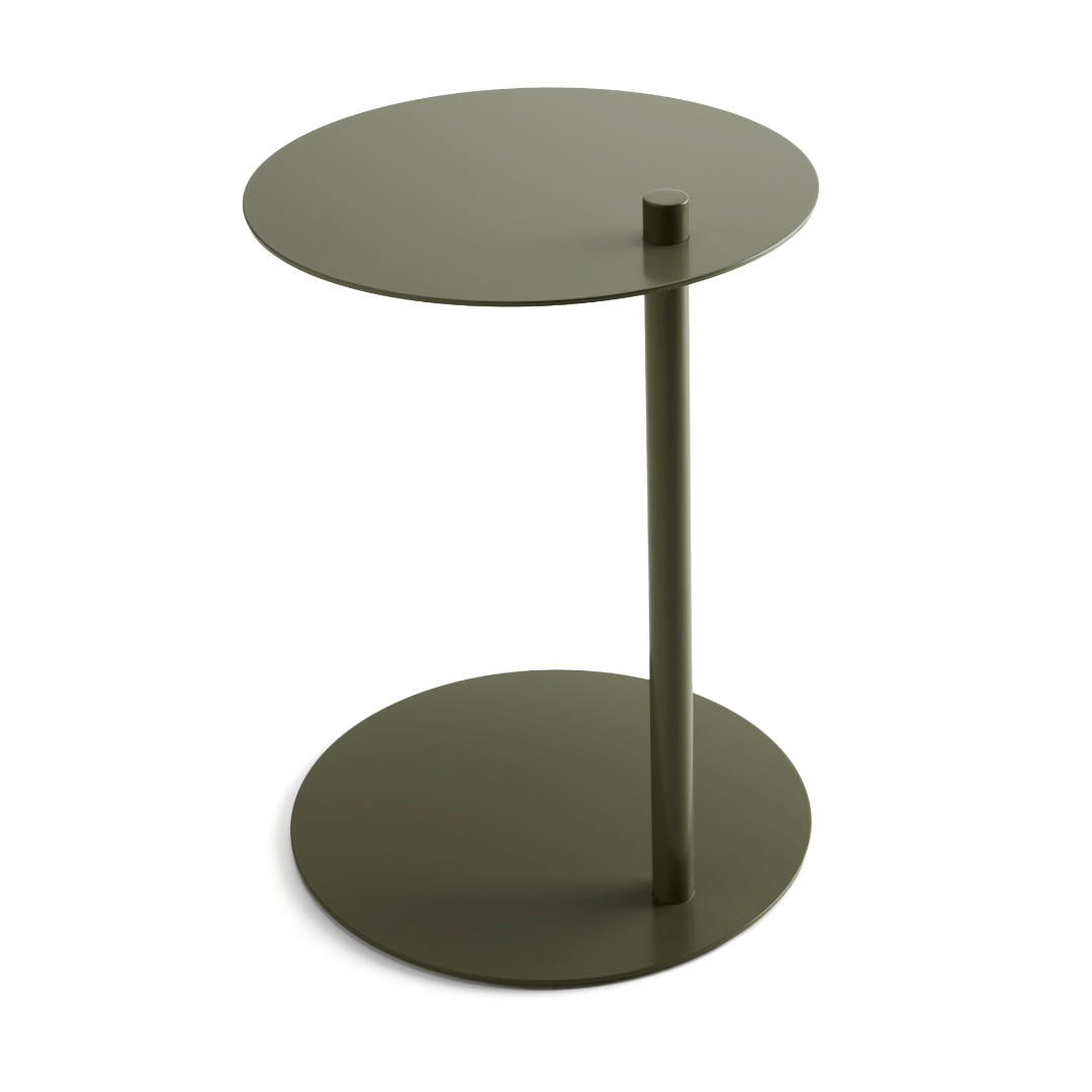 Table d'appoint en métal vert