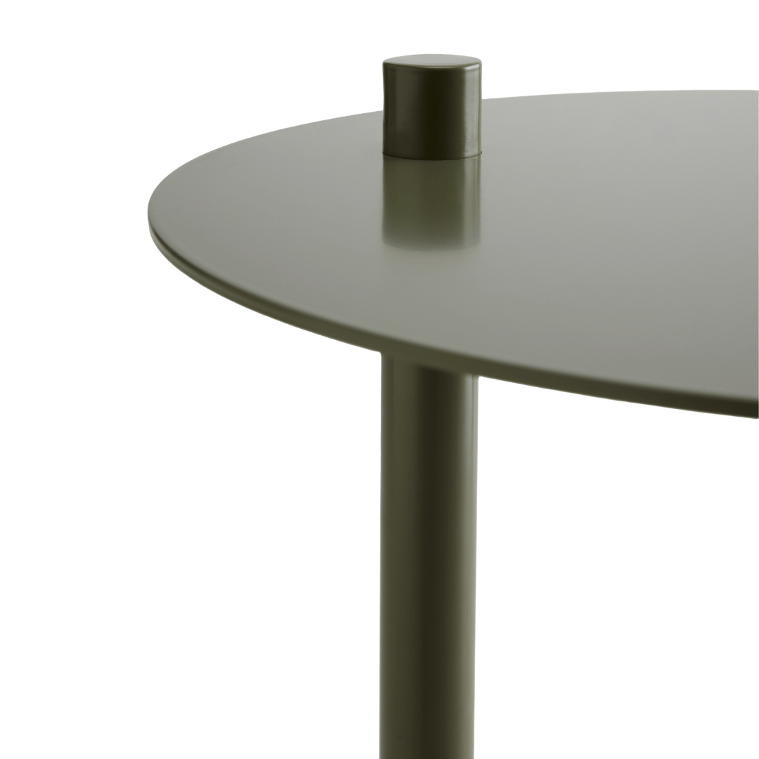 Table d'appoint en métal vert