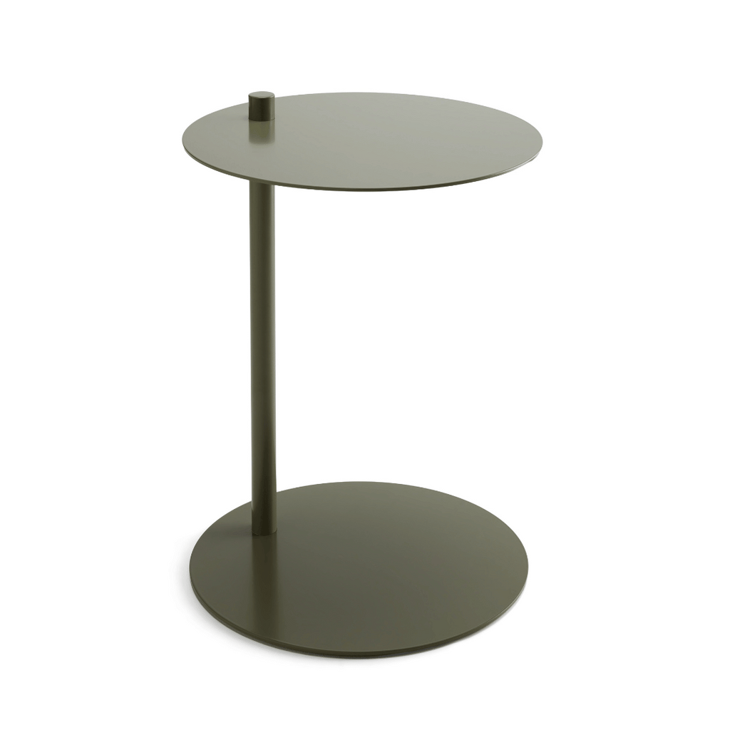 Table d'appoint en métal vert