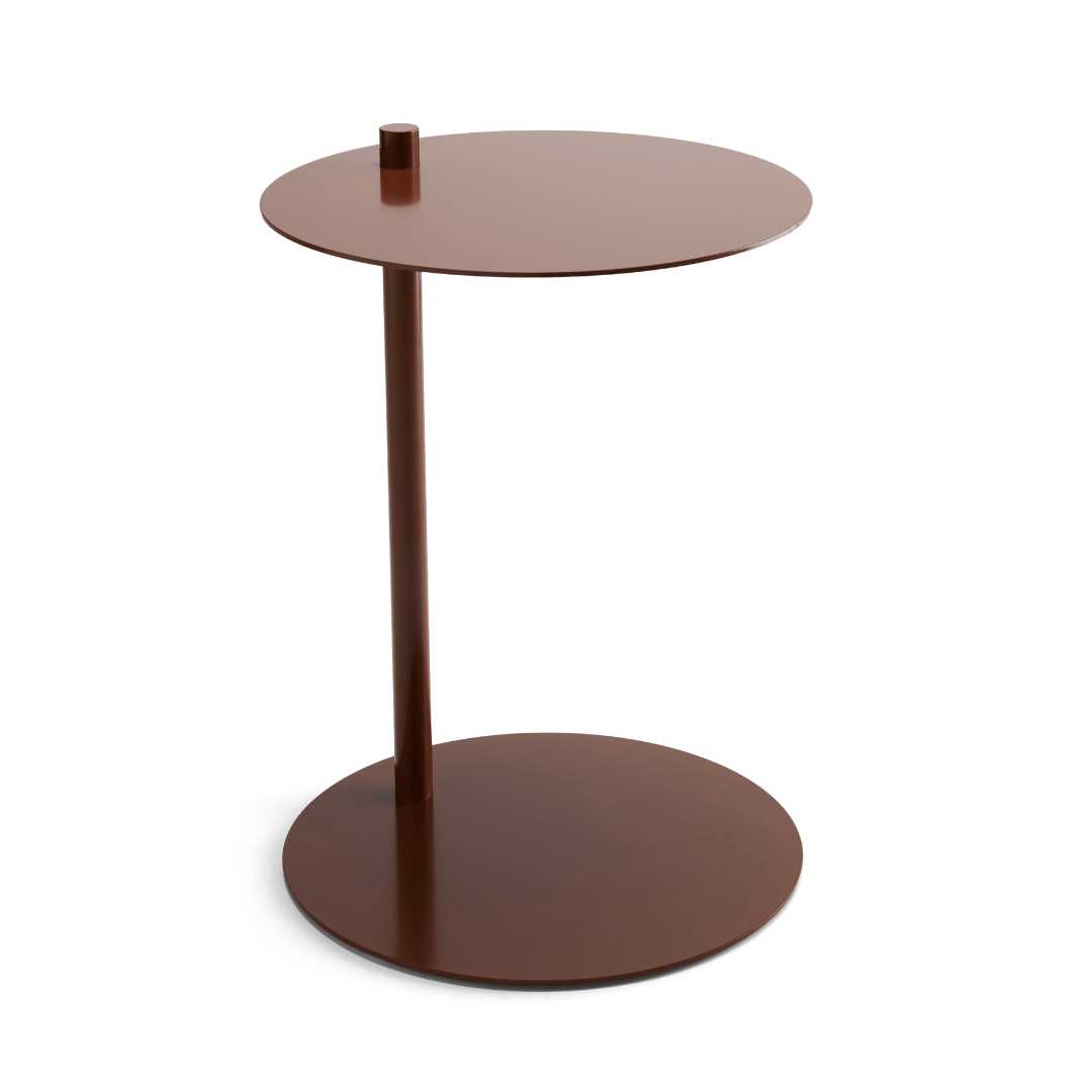 Table d'appoint en métal rouillé