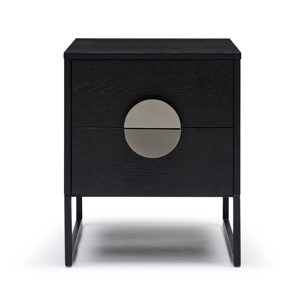 Table de chevet moderne en chêne noir pour chambre à coucher
