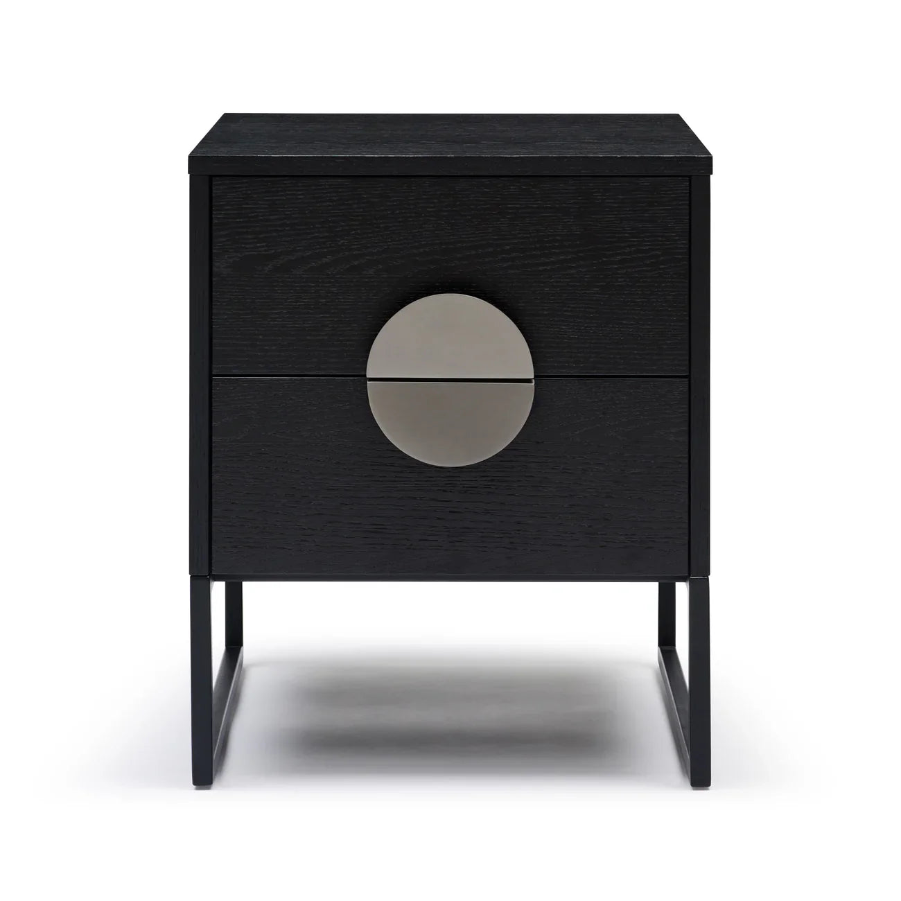 Table de chevet moderne en chêne noir pour chambre à coucher