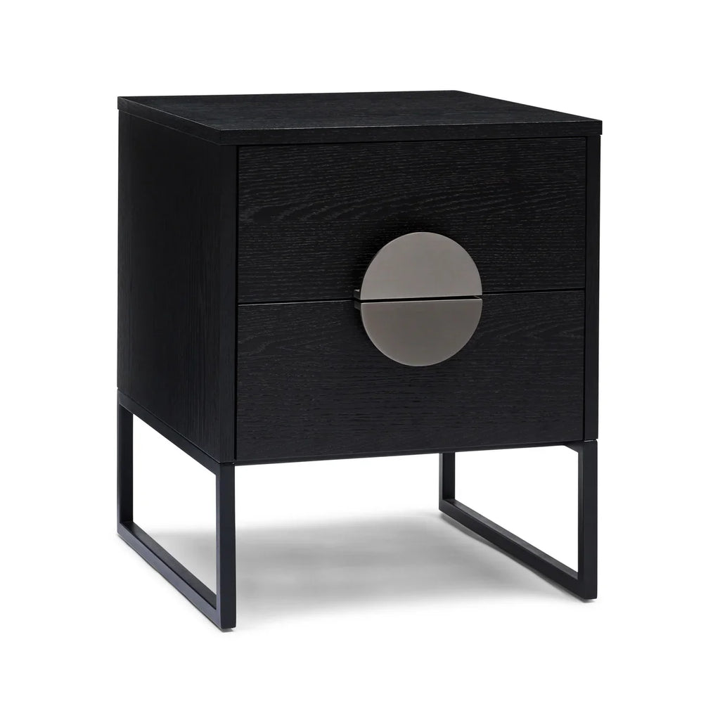 Table de chevet moderne en chêne noir pour chambre à coucher