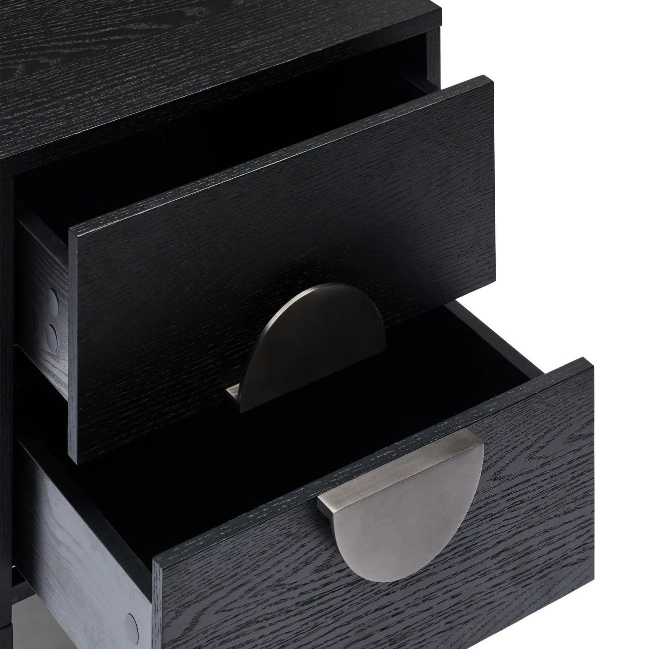 Table de chevet moderne en chêne noir pour chambre à coucher